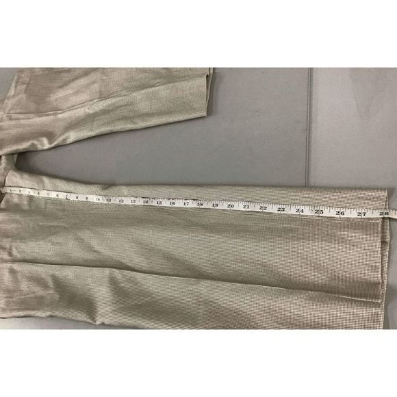 Anne Klein NWT Taupe Black Checkered Straight Leg Wool Pants, Sz 12P, MP $245 - Picture 3 of 15